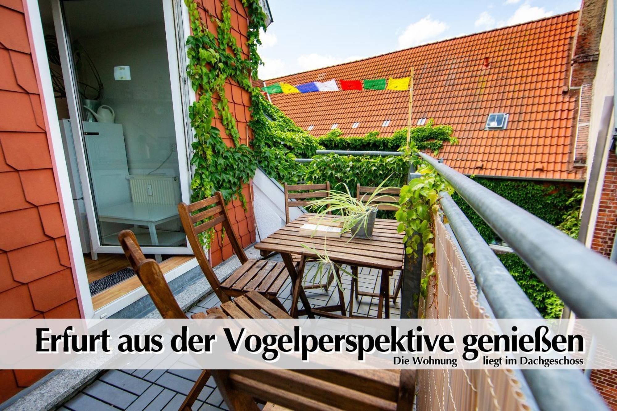 Helles 80M2 Maisonette-Loft Mit Balkon, Kingsize Bett, Smart-Tv, Etc Erfurt Eksteriør bilde