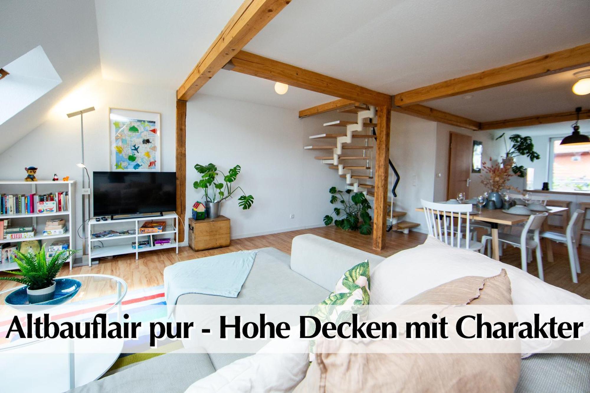 Helles 80M2 Maisonette-Loft Mit Balkon, Kingsize Bett, Smart-Tv, Etc Erfurt Eksteriør bilde